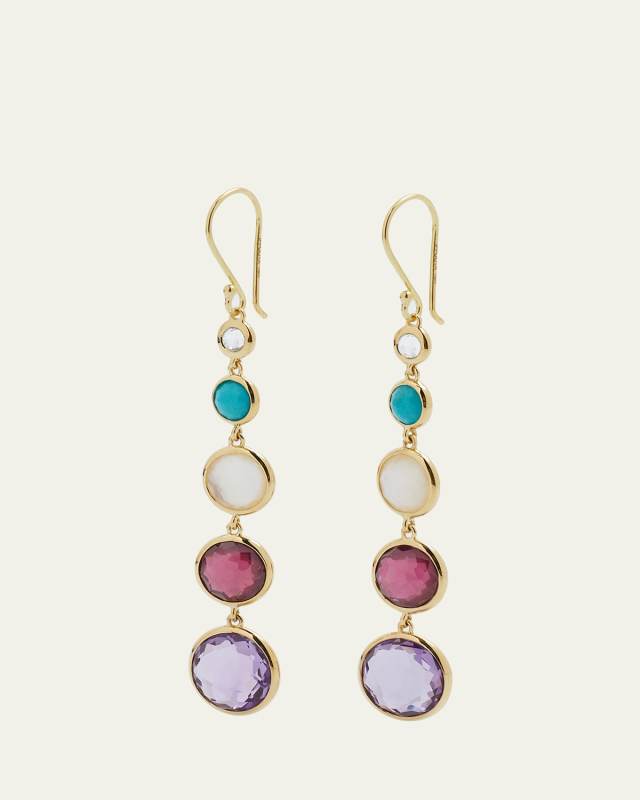 Lollitini 5-Stone Drop Earrings in 18K Gold